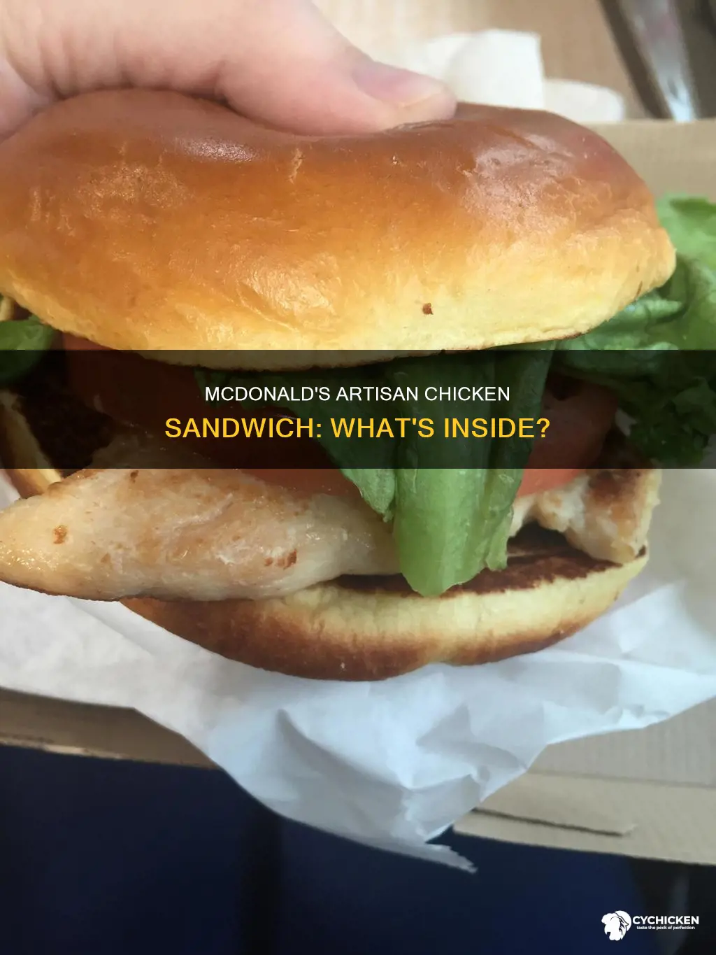 what is on an artisan chicken sandwhich at mcdonalds