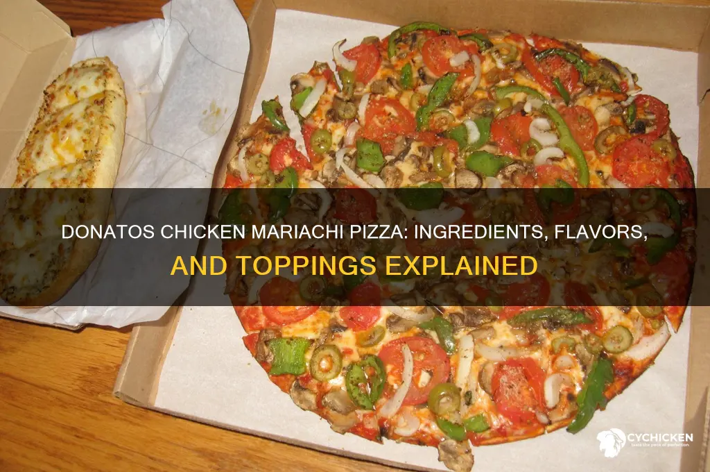 what is on donatos chicken mariachi pizza