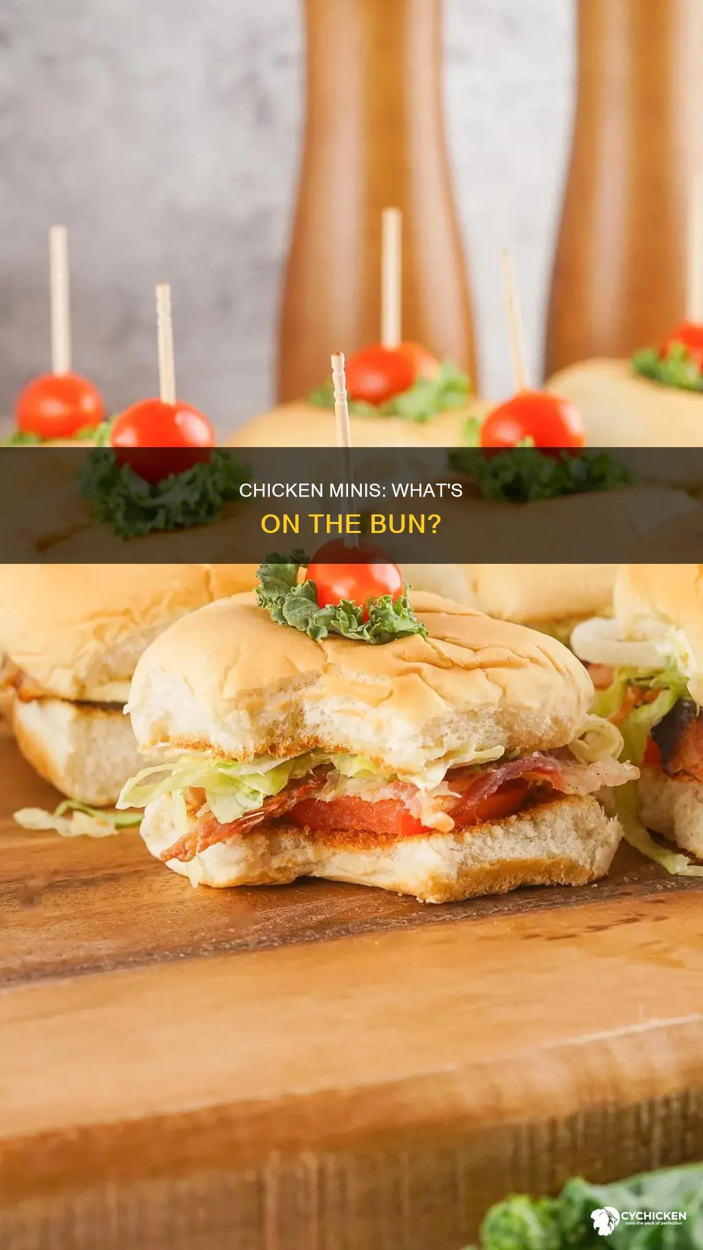 what is on the bun of a chicken mini