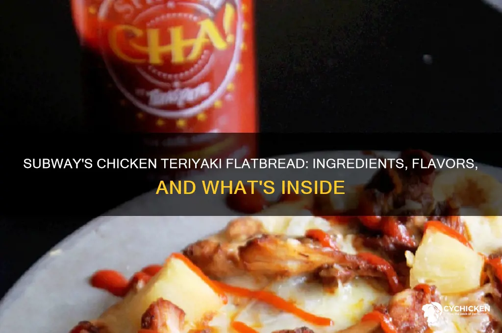 what is on the chicken teriyaki flatbread subway