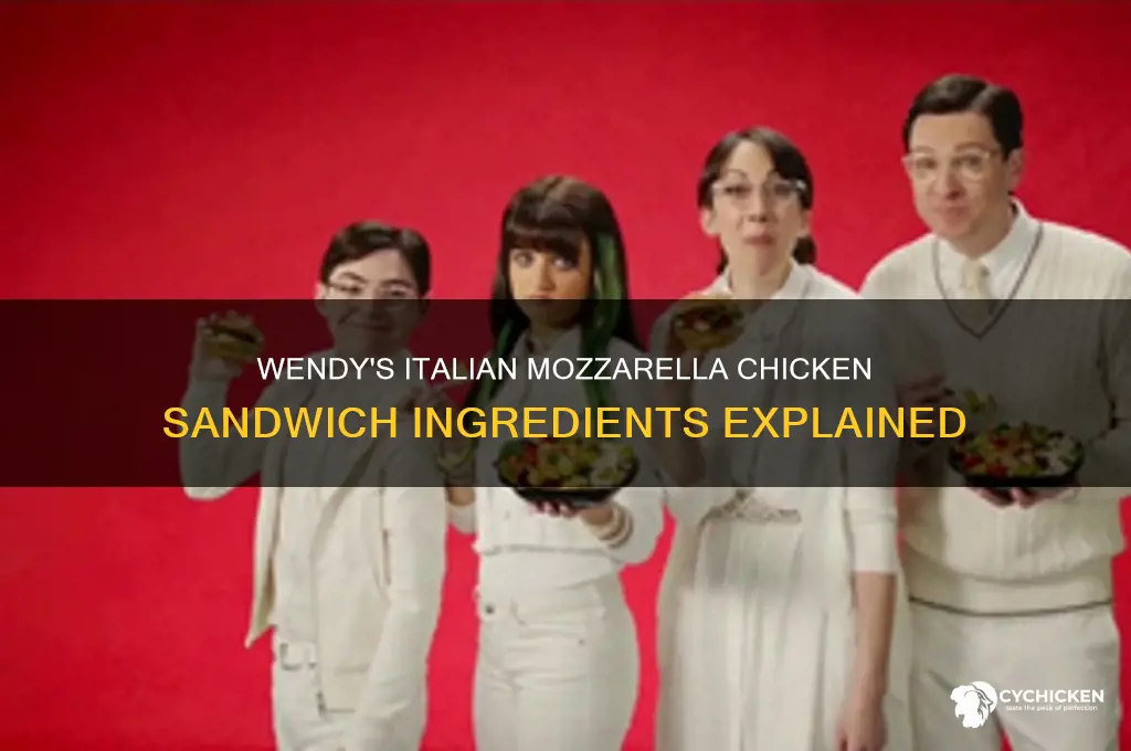 what is on the italian mozzarella chicken sandwich at wendy