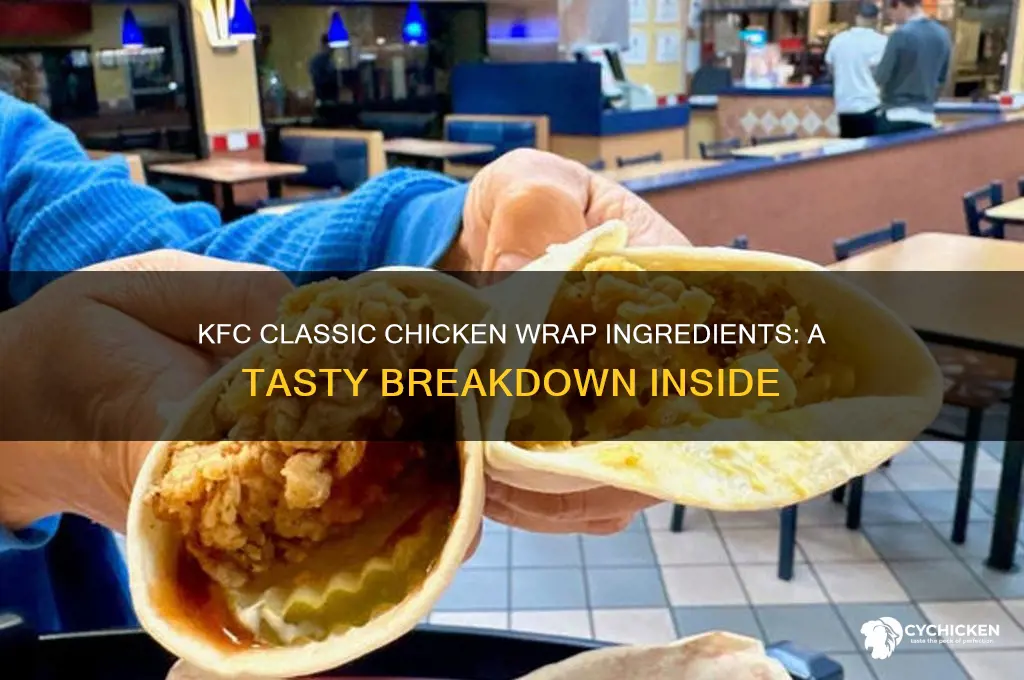 what is on the kfc classic chicken wrap