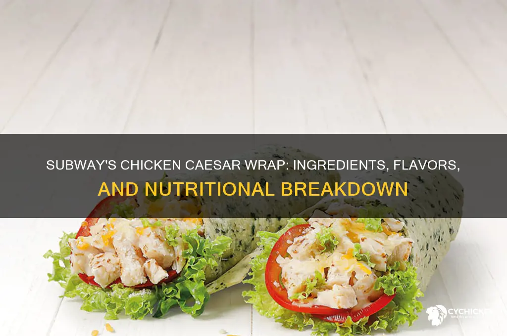what is on the subway chicken caesar wrap