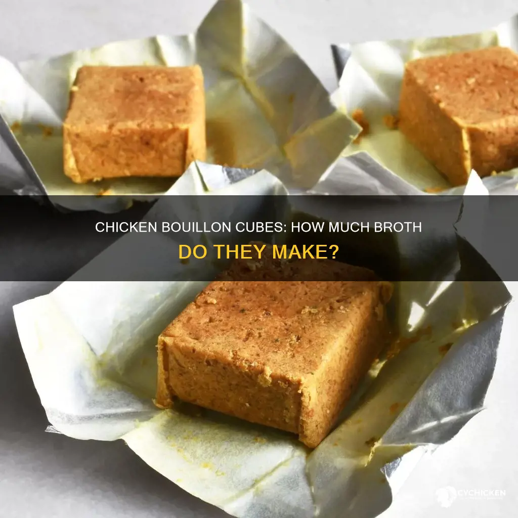 what is one cube of chicken bouillon equal too