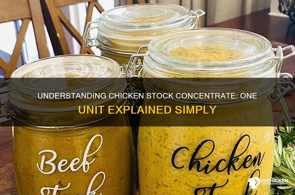 what is one unit of chicken stock concentrate