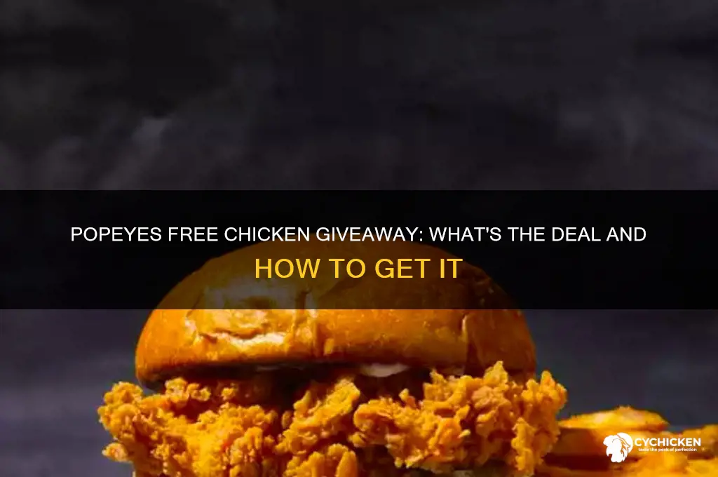 what is popeyes giving out free chicken