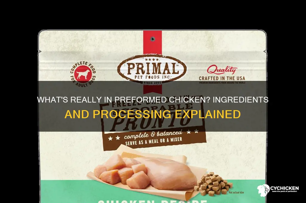 what is preformed chicken made out of