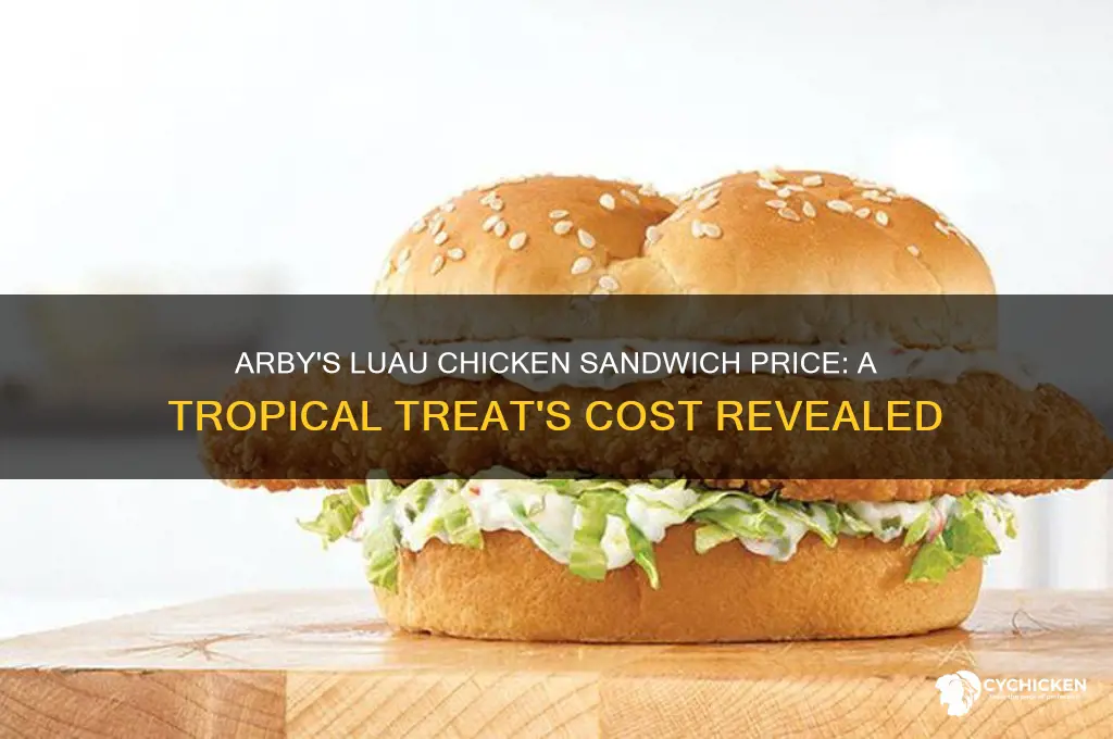 what is price of the luau chicken sandwich at arbys
