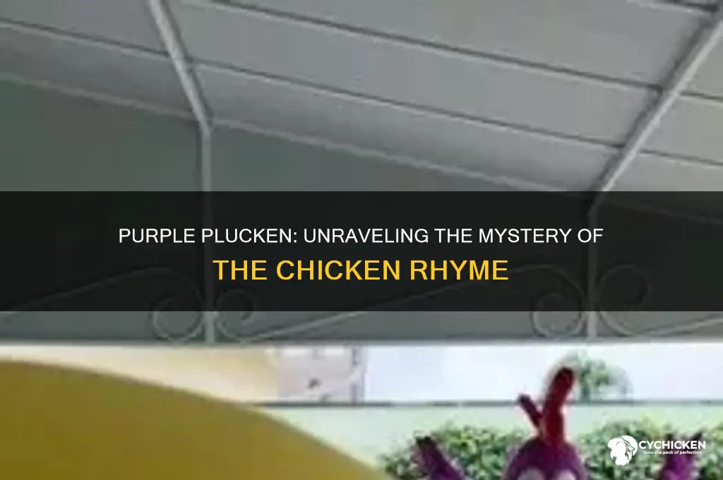 what is purple and rhymes with chicken