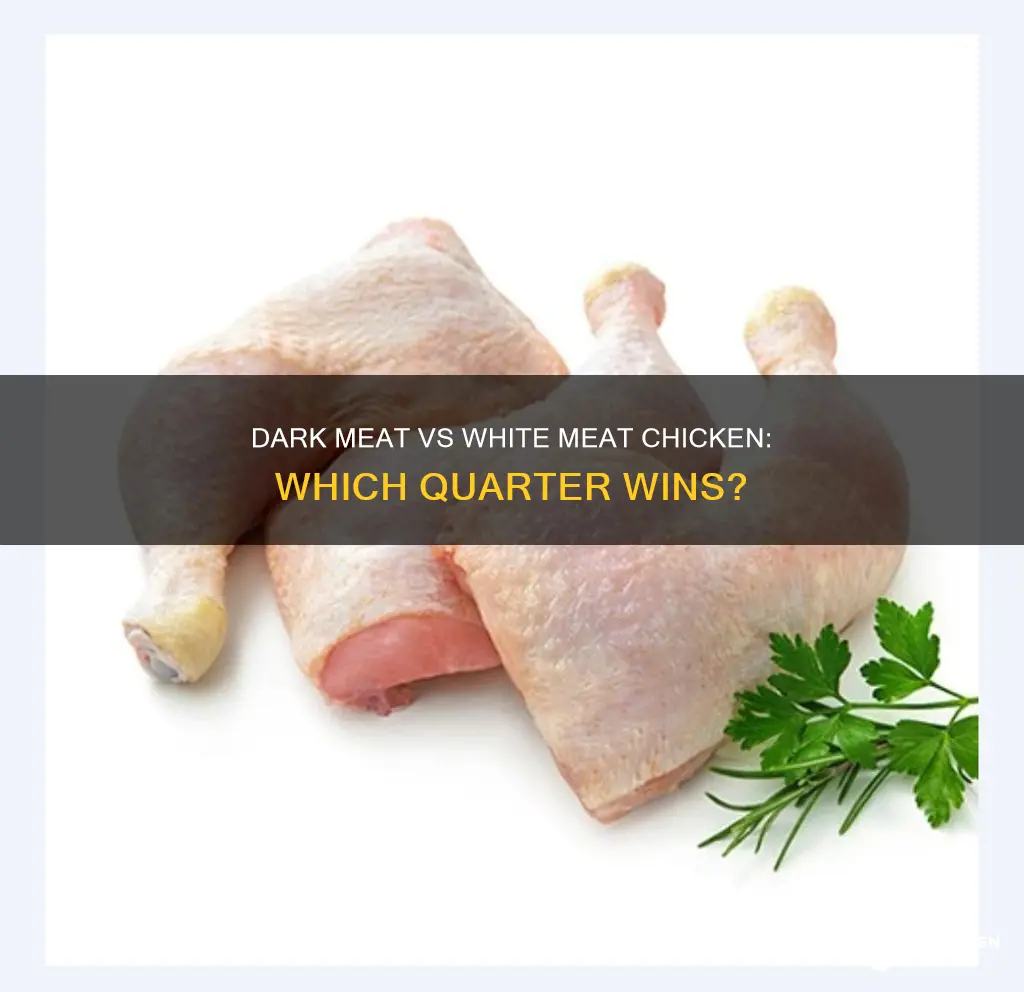 what is quarter dark chicken vs quarter white chuck n