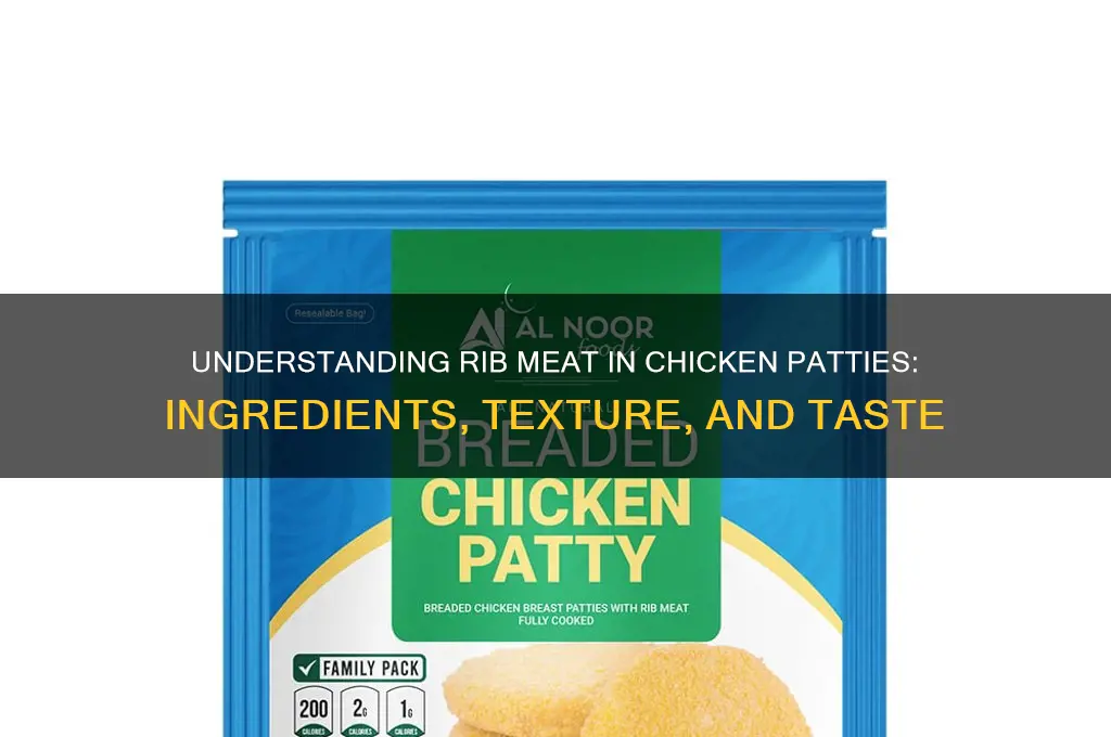 what is rib meat in chicken patties