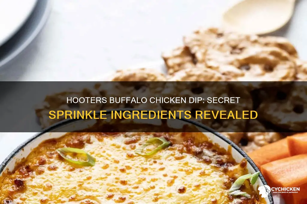 what is sprinkled on hooters buffalo chicken dip