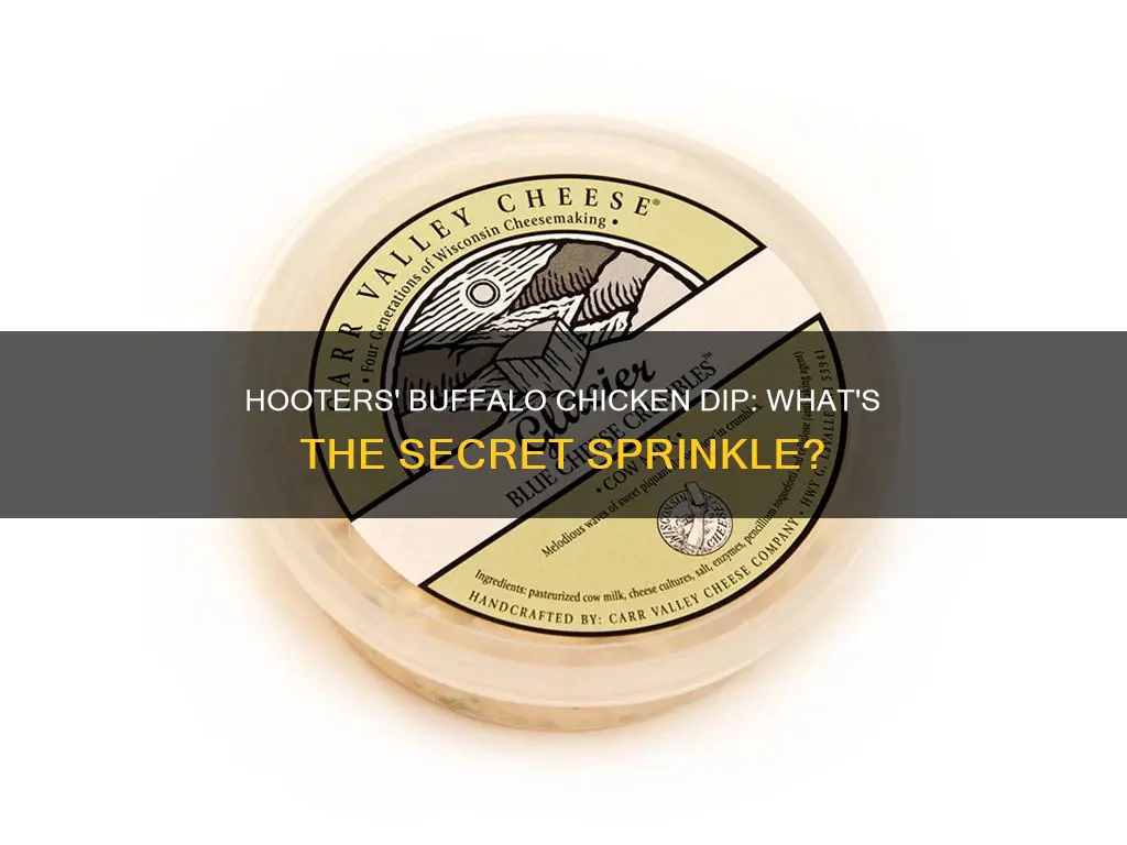 what is sprinkled on top of hooters buffalo chicken dip