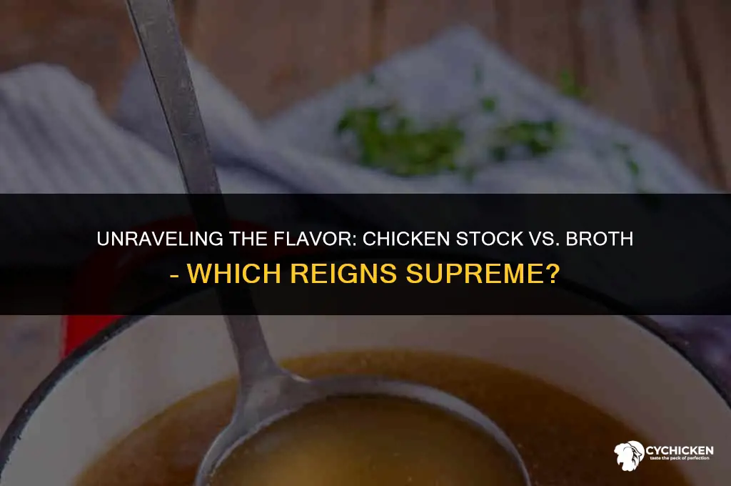 what is stronger chicken stock or broth