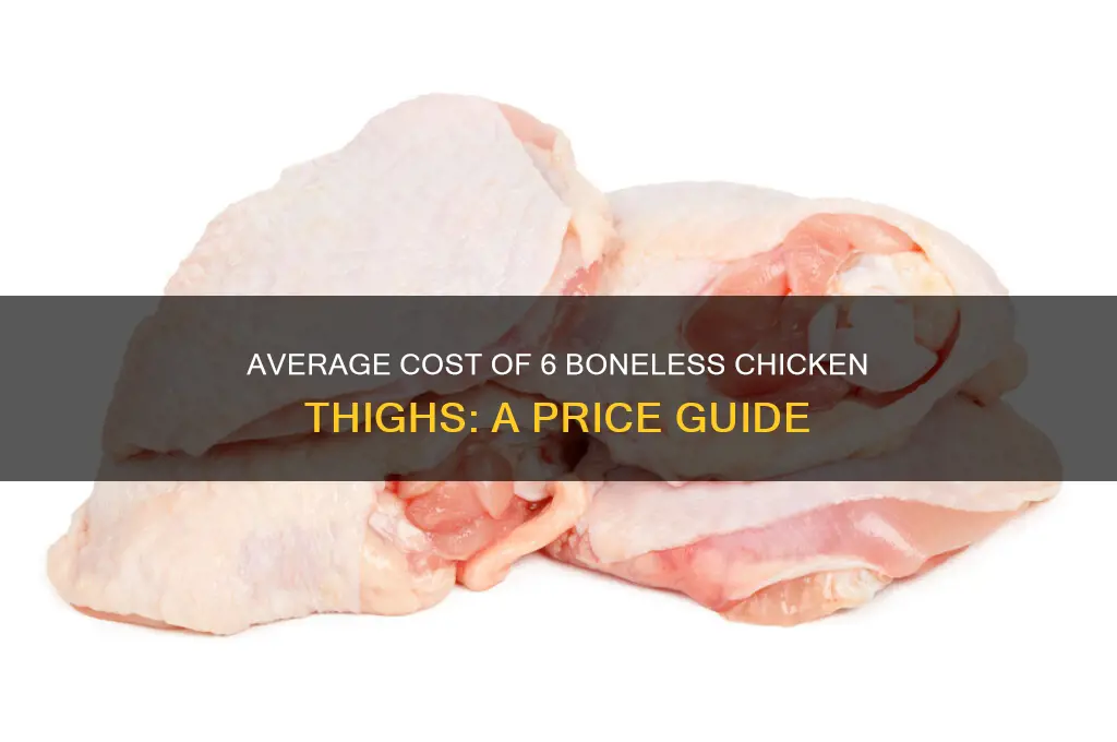 what is the average price of 6 boneless chicken thighs