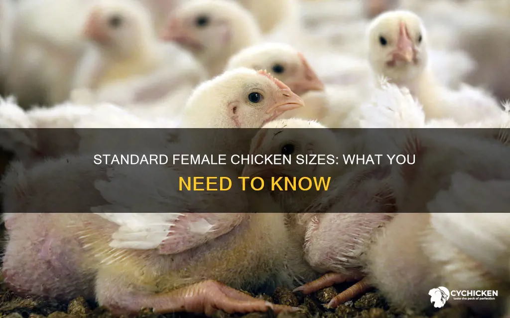 what is the average size of a female chicken