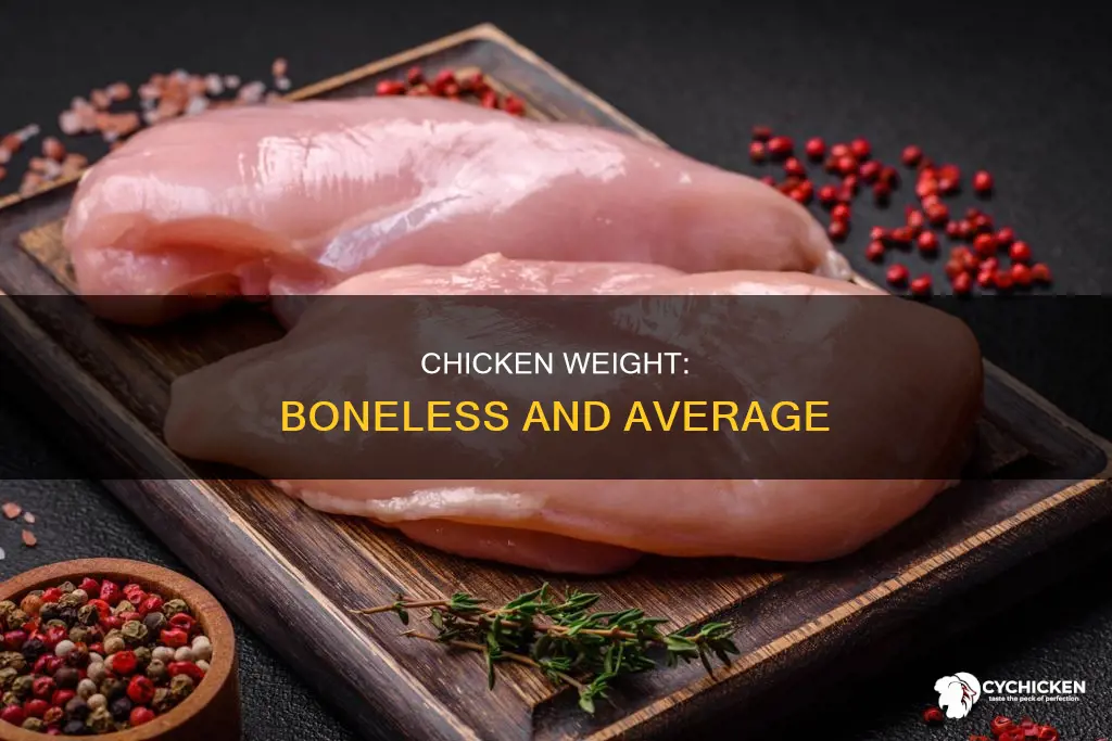 what is the average weight of a boneless chicken