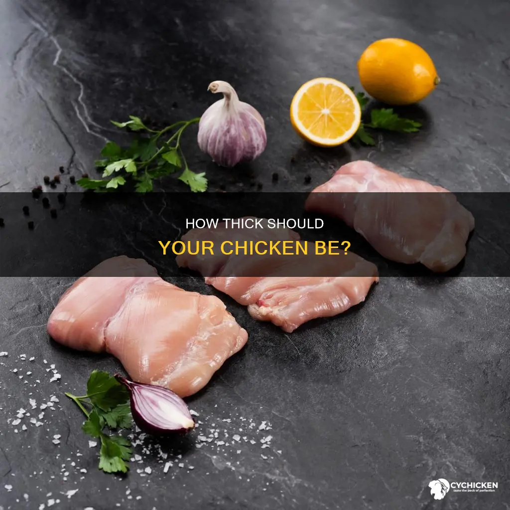 what is the avg amount of thick in a chicken