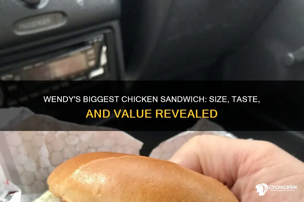 what is the biggest chicken sandwich from wendy