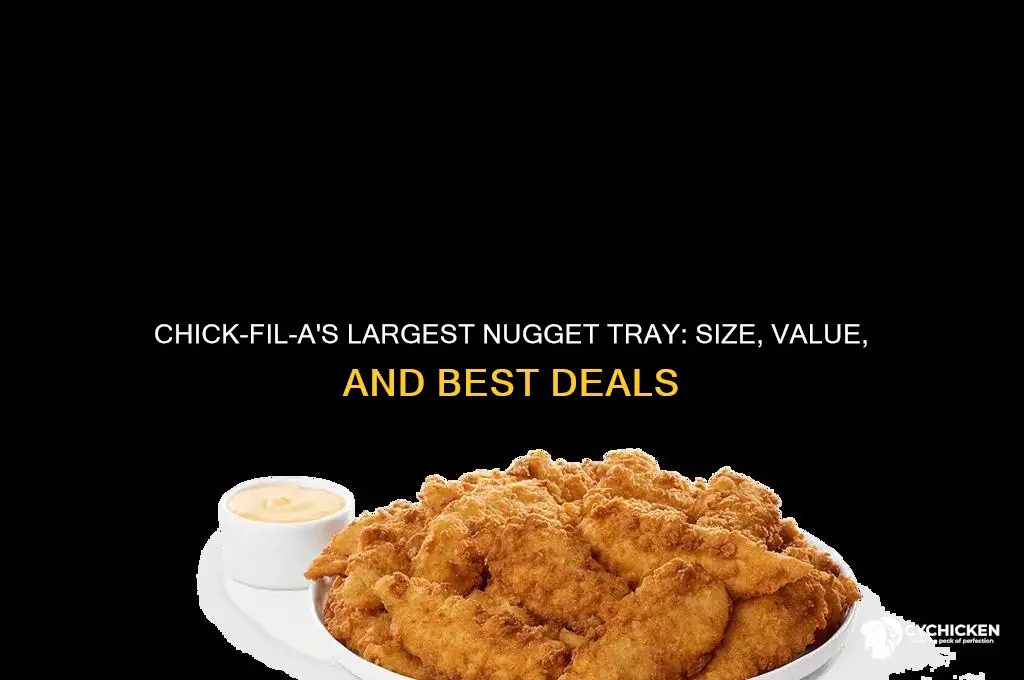 what is the biggest nugget tray at chick-fil-a