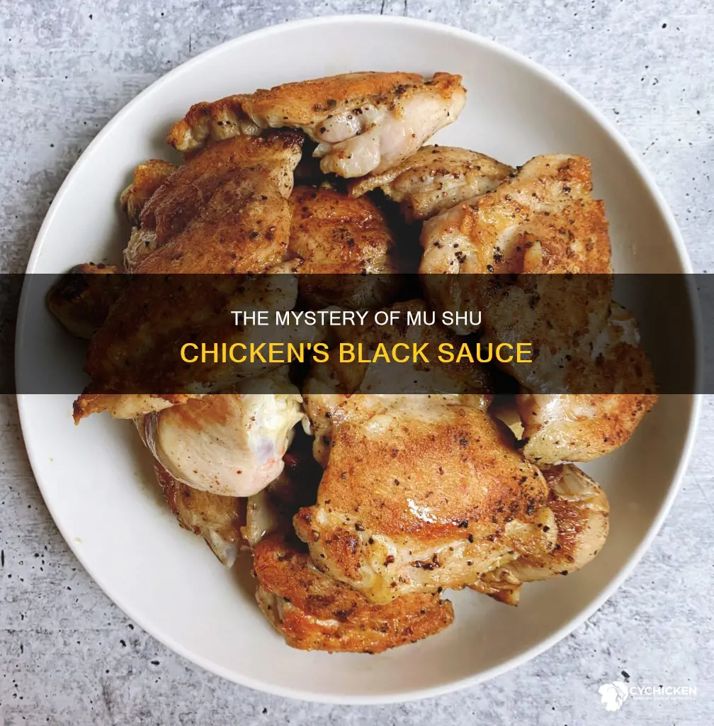 what is the black shit in mu shu chicken