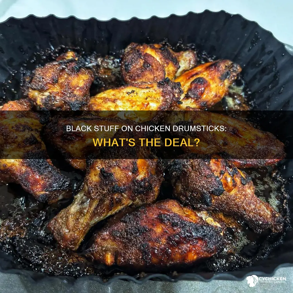 what is the black stuff on a chicken drumstick