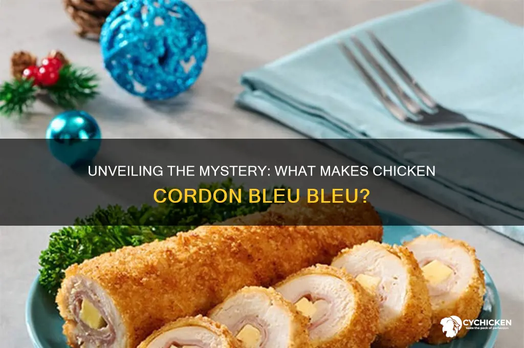 what is the bleu in chicken cordon bleu