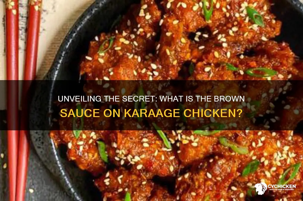what is the brown sauce on karaage chicken