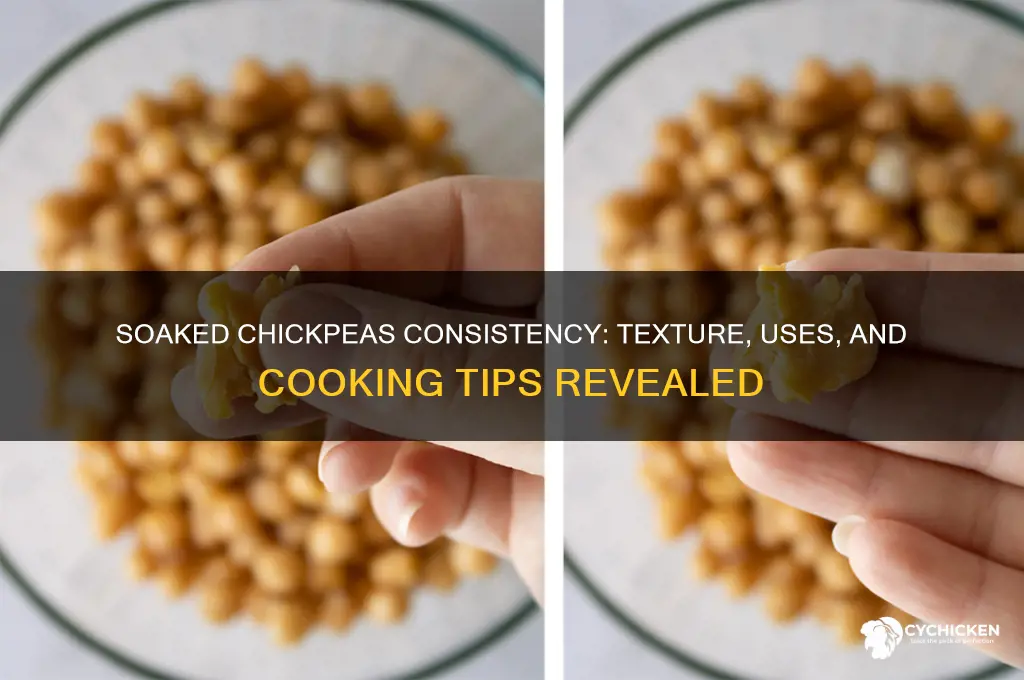 what is the consistency of soaked chick peas
