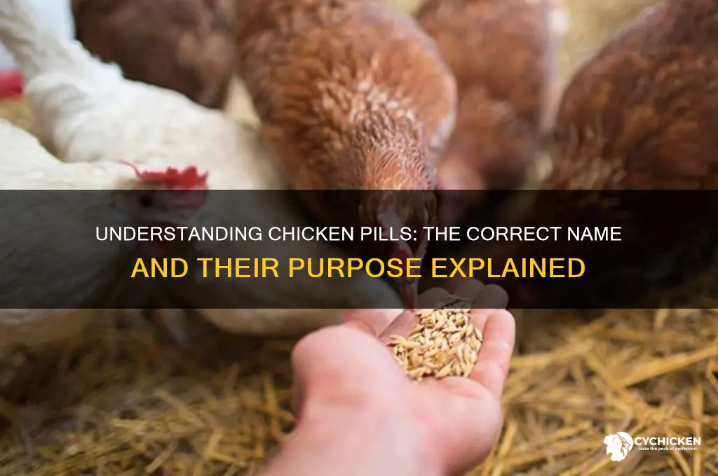 what is the correct name for chicken pill