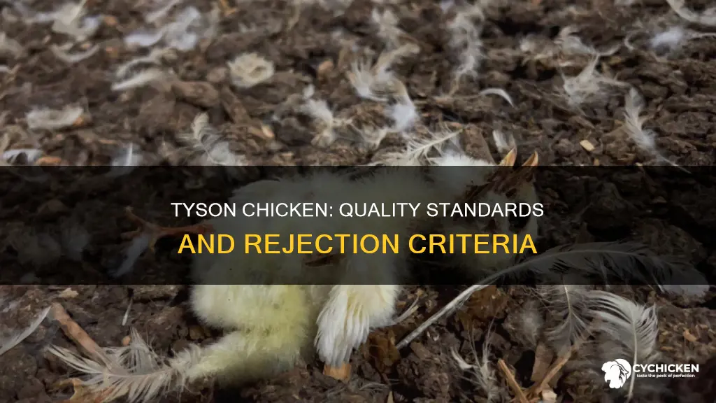 what is the criteria to reject a tyson chicken