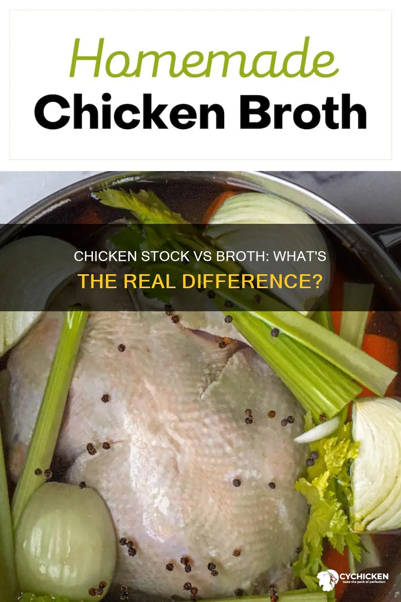 what is the differance from chickenstock and chicken brooth
