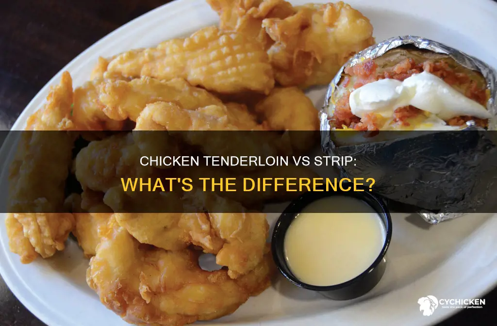 what is the difference between a chicken tenderloin and strip