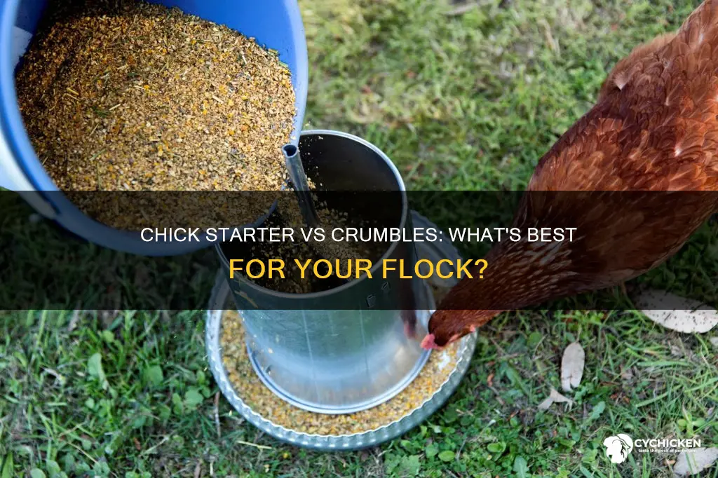 what is the difference between chick starter and crumbles