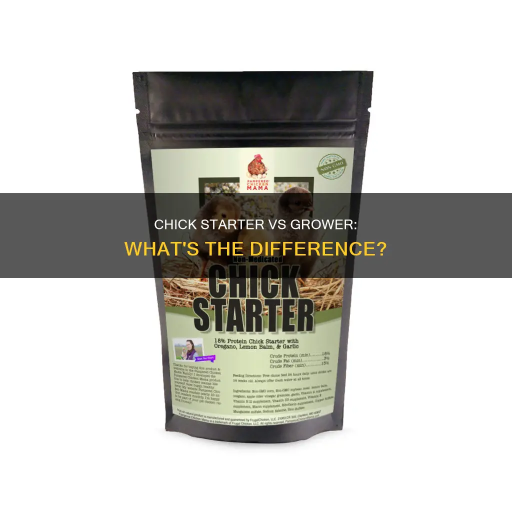 what is the difference between chick starter and grower