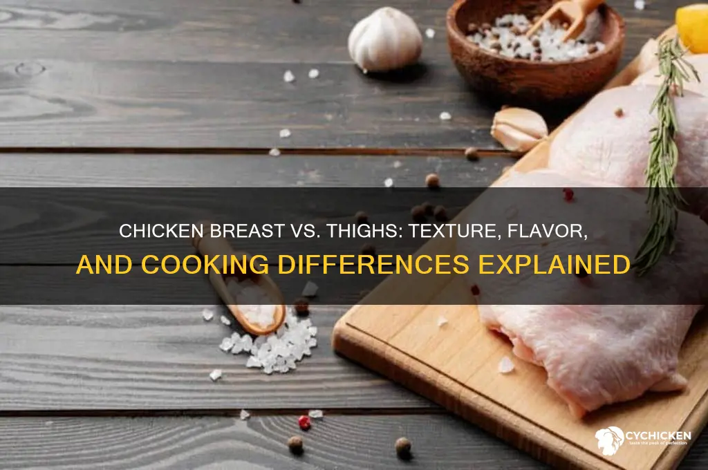 what is the difference between chicken breast and chicken thighs