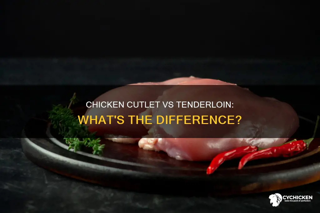 what is the difference between chicken cutlet and chicken tenderloin