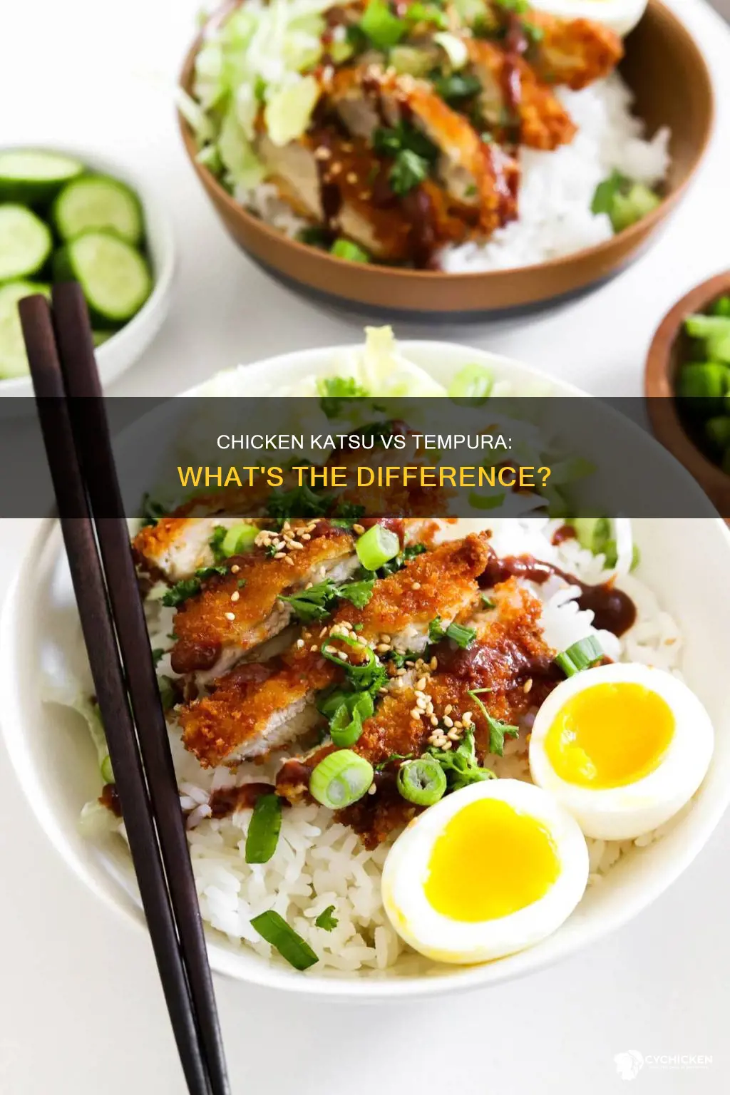 what is the difference between chicken katsu and chicken tempura