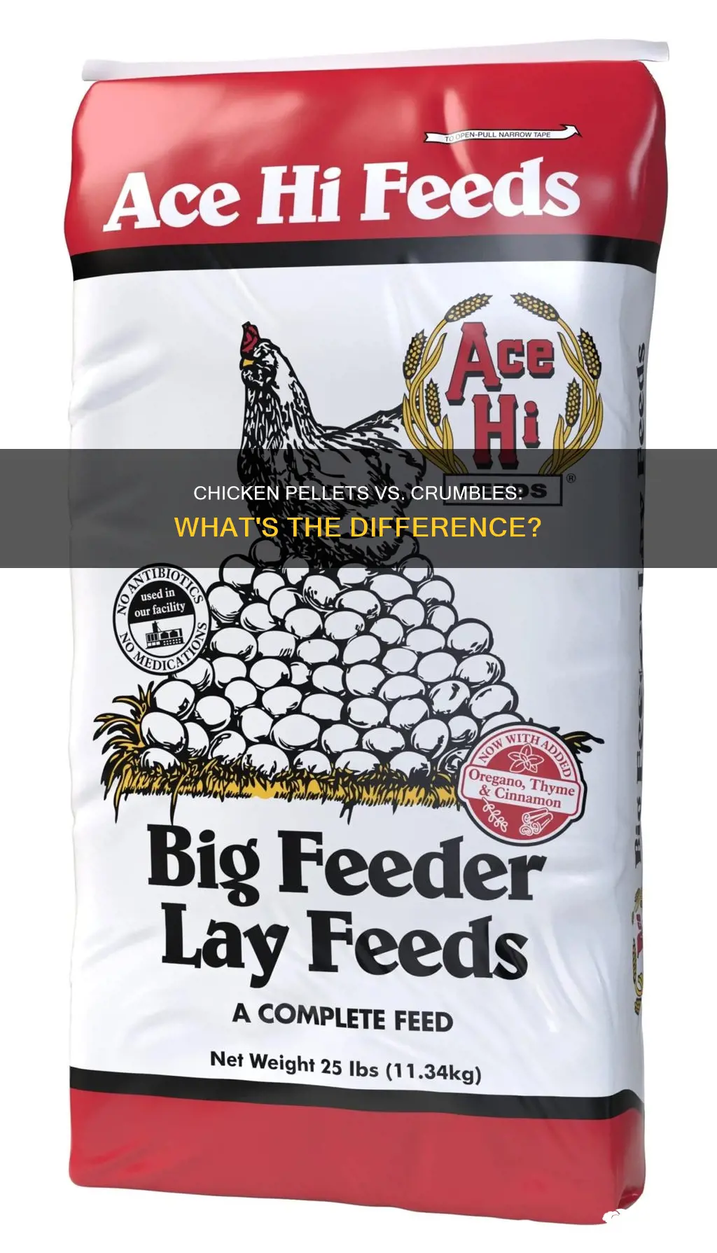 what is the difference between chicken pellets and crumbles