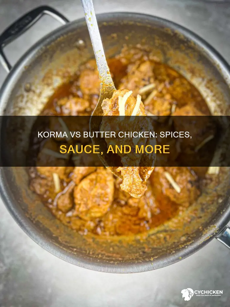 what is the difference between korma and butter chicken