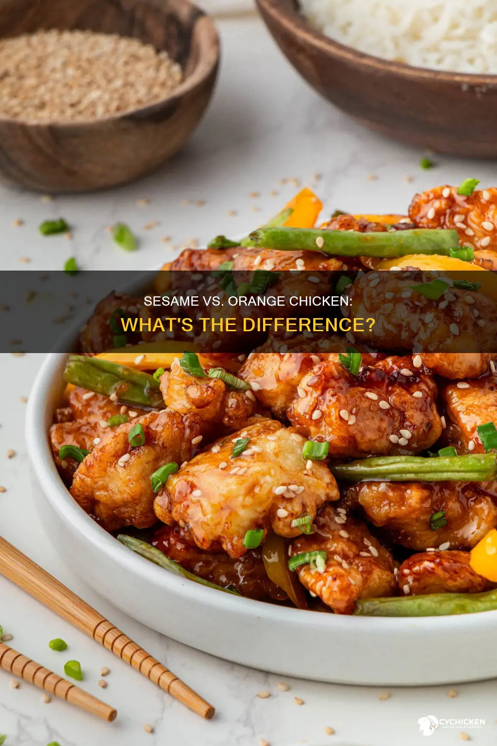 what is the difference between orange chicken and sesame chicken
