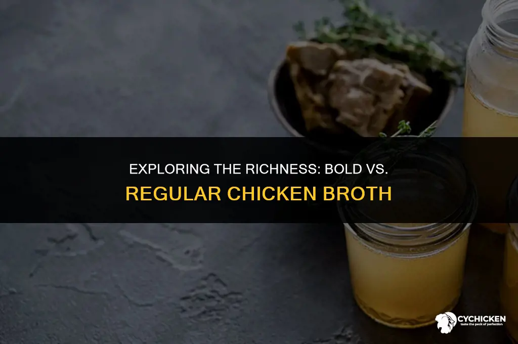 what is the difference betweenbold and regular chicken broth