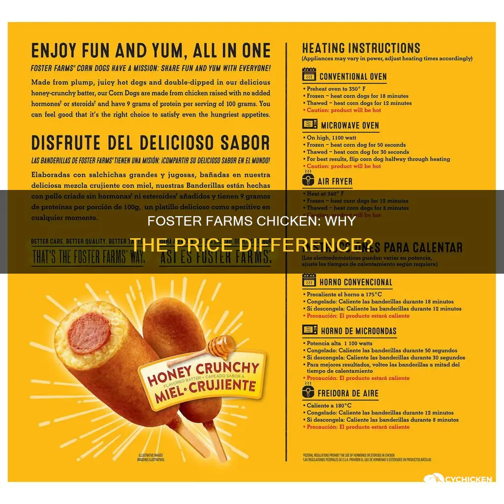 what is the difference in prices for foster farms chicken