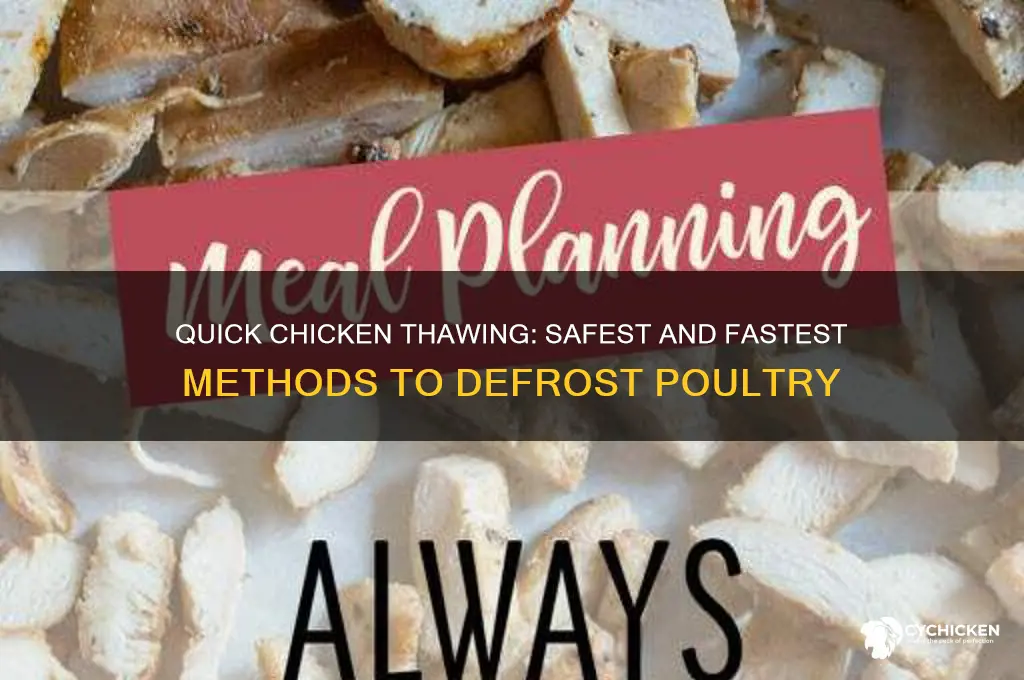 what is the fastest way to thaw chicken