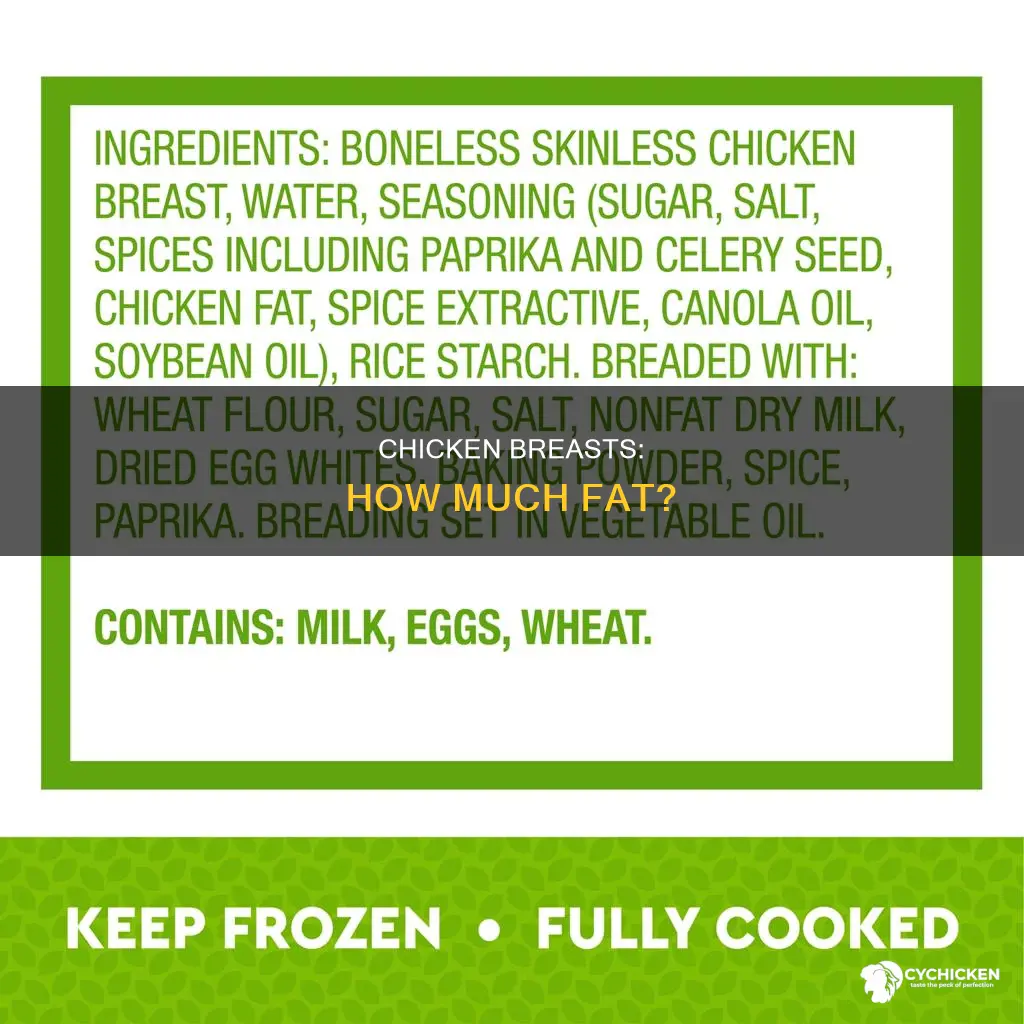 what is the fat content of boneless skinless chicken brest