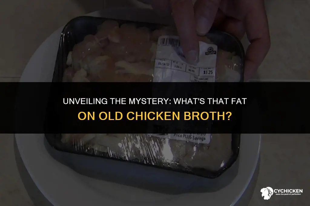 what is the fat on old chicken broth