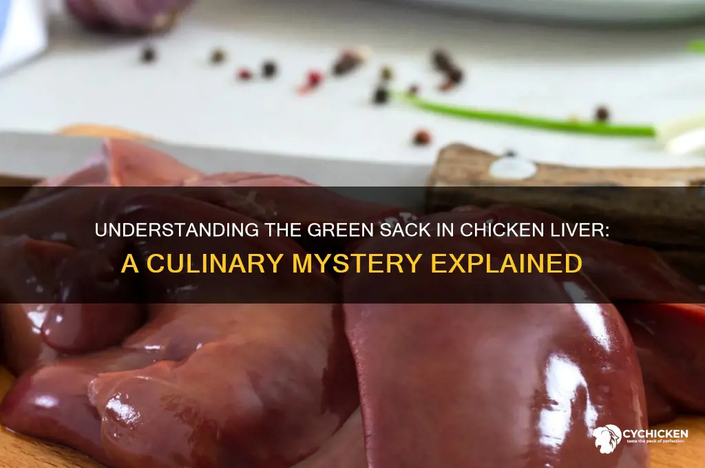 what is the green sack in chicken liver