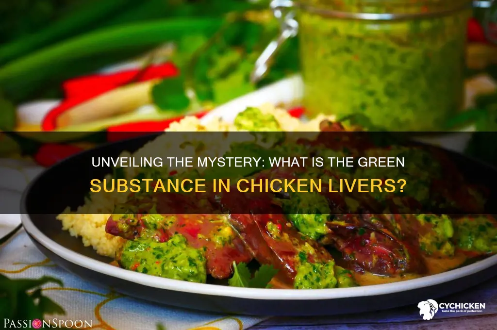 what is the green stuff in chicken livers
