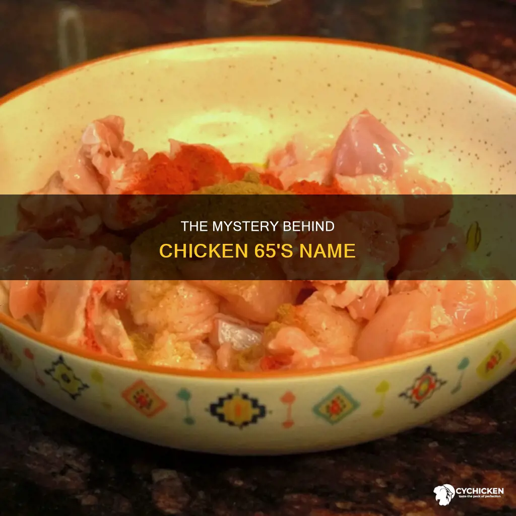 what is the meaning of 65 in chicken 65