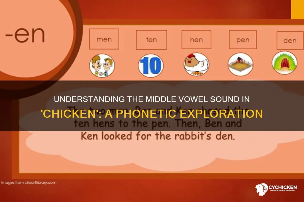 what is the middle vowel sound for chicken